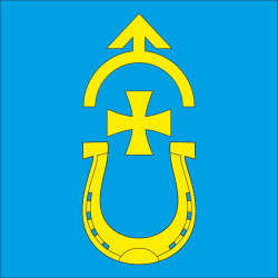 Прапор села Шляхтинці Тернопільського району Тернопільської області України Прапор села Шляхтинці Тернопільського району Тернопільської області України