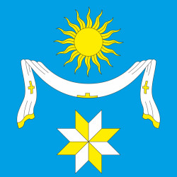 Флаг села Покровка Хмельницкого района Хмельницкой области Украины Флаг села Покровка Хмельницкого района Хмельницкой области Украины