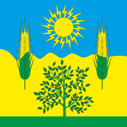 Флаг села Ясеновка Хмельницкого района Хмельницкой области Украины