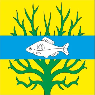 Флаг села Корчевье Ровенского района Ровенской области Украины