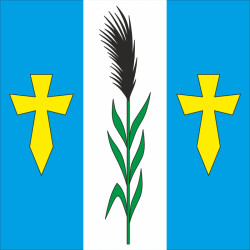Флаг села Тростянец Ровенского района Ровенской области Украины Флаг села Тростянец Ровенского района Ровенской области Украины