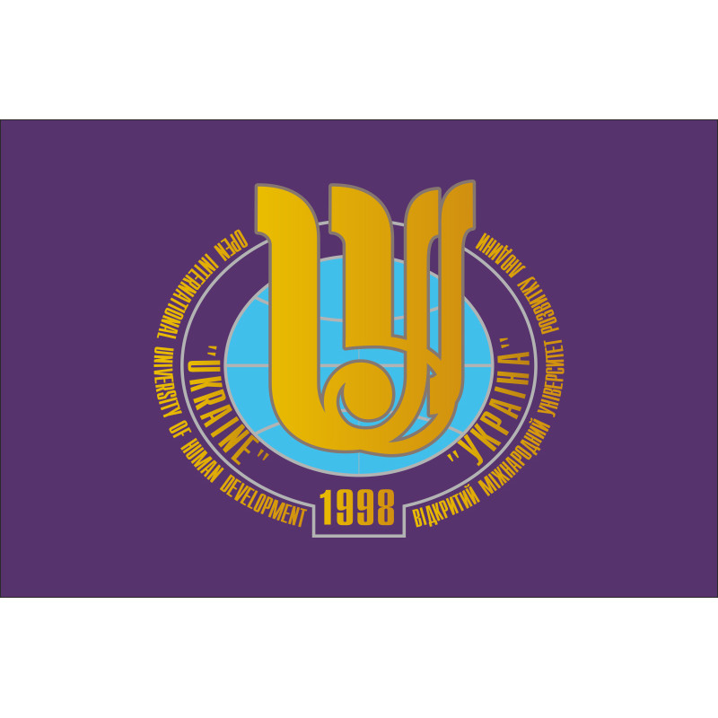 Прапор Міжнародного університету розвитку людини «Україна». Варіант-02 Прапор Міжнародного університету розвитку людини «Україна». Варіант-02