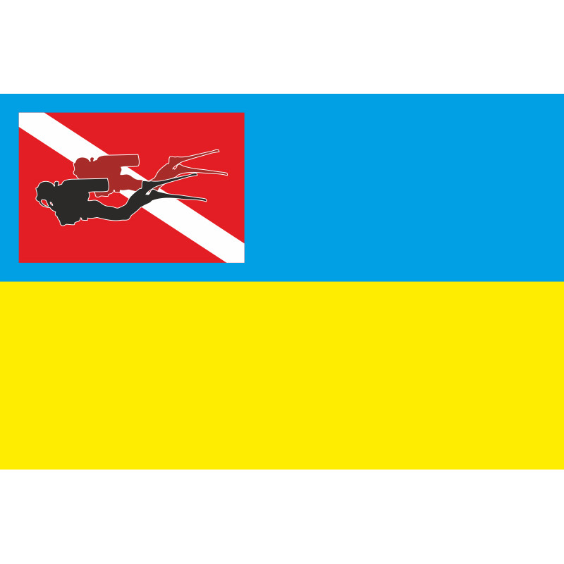 Прапор дайвера, дайв прапор. Вариінт-04 Прапор дайвера, дайв прапор. Вариінт-04