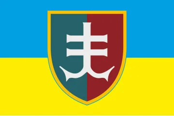 Флаг 35 ОБрМП (отдельная бригада морской пехоты) ВМС Украины. Вариант-07 Флаг 35 ОБрМП (отдельная бригада морской пехоты) ВМС Украины. Вариант-07