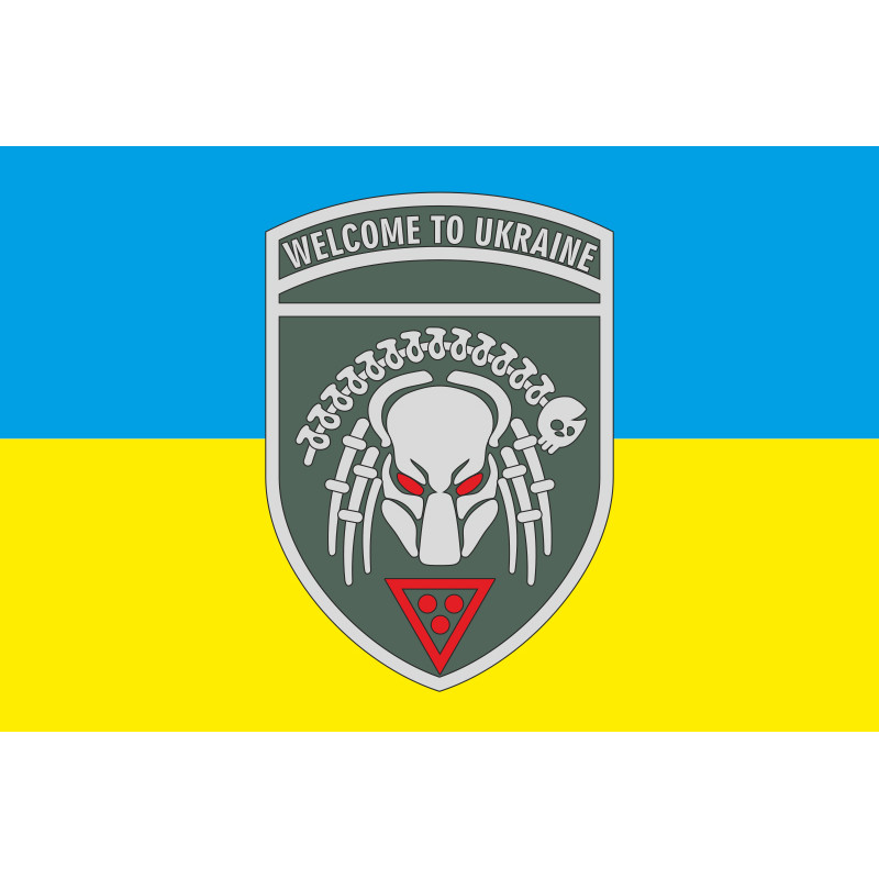 Флаг «Welcome to Ukraine». Вариант-01 Флаг «Welcome to Ukraine». Вариант-01