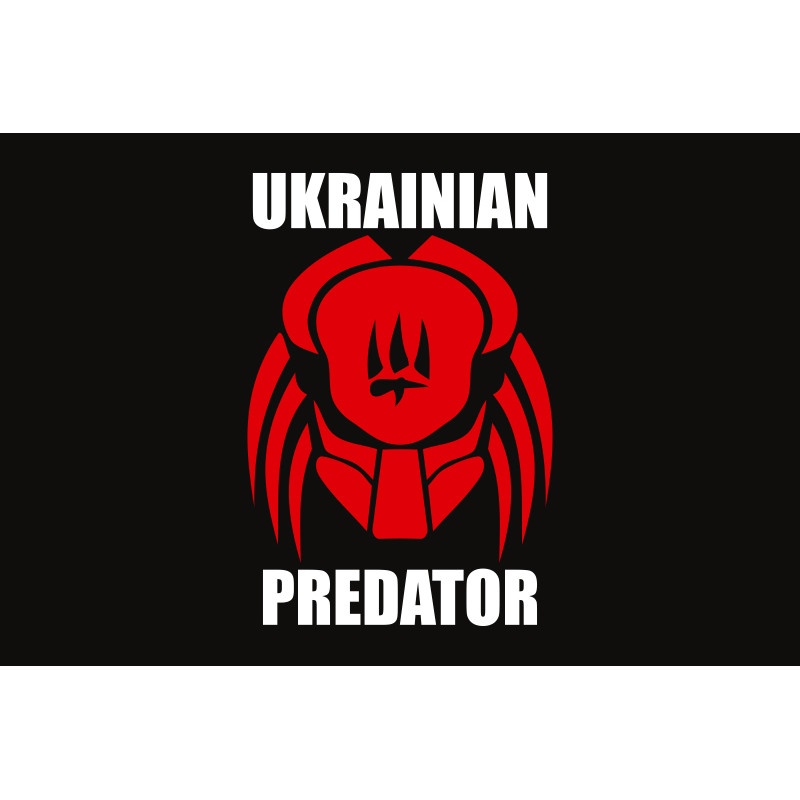 Флаг «UKRAINIAN PREDATOR». Вариант-03 Флаг «UKRAINIAN PREDATOR». Вариант-03