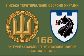 Флаг 155 ОБТрО (отдельный батальон Территориальной обороны) ВСУ. Вариант-02 Флаг 155 ОБТрО (отдельный батальон Территориальной обороны) ВСУ. Вариант-02