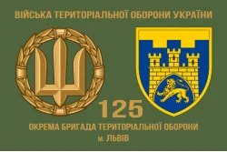 Флаг 125 ОБрТрО ВСУ (отдельная бригада территориальной обороны). Вариант-02 Флаг 125 ОБрТрО ВСУ (отдельная бригада территориальной обороны). Вариант-02