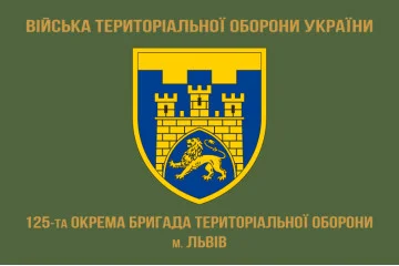 Флаг 125 ОБрТрО ВСУ (отдельная бригада территориальной обороны). Вариант-04
