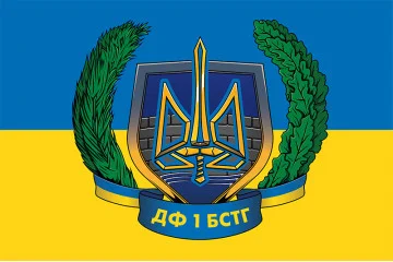 Флаг ДФТО «ДФ 1 БСТО» (флаг добровольческого формирования 1 Белгородской сельской ТрО) Флаг ДФТО «ДФ 1 БСТО» (флаг добровольческого формирования 1 Белгородской сельской ТрО)