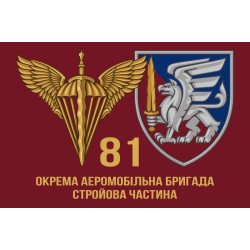 Прапор 81 ОАЕМБр ДШВ ЗСУ. Стройова частина Прапор 81 ОАЕМБр ДШВ ЗСУ. Стройова частина
