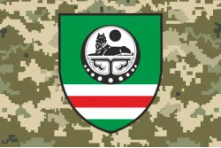 Прапор Чеченського миротворчого батальйону імені Хамзата Гелаєва ЗСУ. Варіант-02 Прапор Чеченського миротворчого батальйону імені Хамзата Гелаєва ЗСУ. Варіант-02