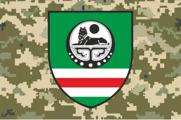 Прапор Чеченського миротворчого батальйону імені Хамзата Гелаєва ЗСУ. Варіант-02