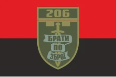 Флаг 206 ОБТрО (отдельный батальон Территориальной обороны) ВСУ. Вариант-07