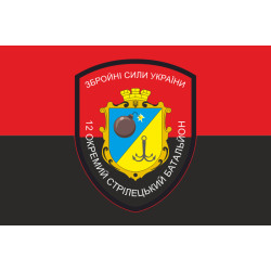 Флаг 12 ОСБ (отдельный стрелковый батальон) ВСУ. Вариант-03