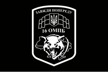 Флаг 16 ОМПБ (отдельный мотопехотный батальон) «Полтава» ВСУ. Вариант-05