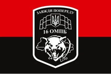 Флаг 16 ОМПБ (отдельный мотопехотный батальон) «Полтава» ВСУ. Вариант-06