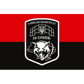 Флаг 16 ОМПБ (отдельный мотопехотный батальон) «Полтава» ВСУ. Вариант-06