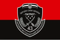 Флаг 43 ОМПБ (отдельный мотопехотный батальон) ВСУ. Вариант-03