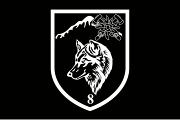 Флаг 8 ОГШБ (отдельный горно-штурмовой батальон) 10 ОГШБр ВСУ. Вариант-09 Флаг 8 ОГШБ (отдельный горно-штурмовой батальон) 10 ОГШБр ВСУ. Вариант-09