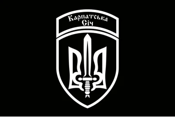 Прапор 49 ОСБ (окремий стрілецький батальйон) «Карпатська Січ» ЗСУ. Варіант-05