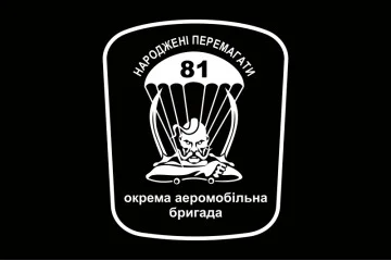 Флаг 81 ОАэМБр (отдельная аэромобильная бригада) ВСУ. Вариант-07