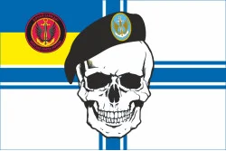 Флаг МП (морской пехоты) ВМС Украины. Вариант-03 Флаг МП (морской пехоты) ВМС Украины. Вариант-03