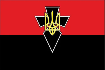 Флаг ОУН, ОУНР, УПА, Бандеровский. Вариант-01