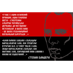 Прапор ОУН, ОУНР, УПА. Бандерівський прапор. Варіант-01
