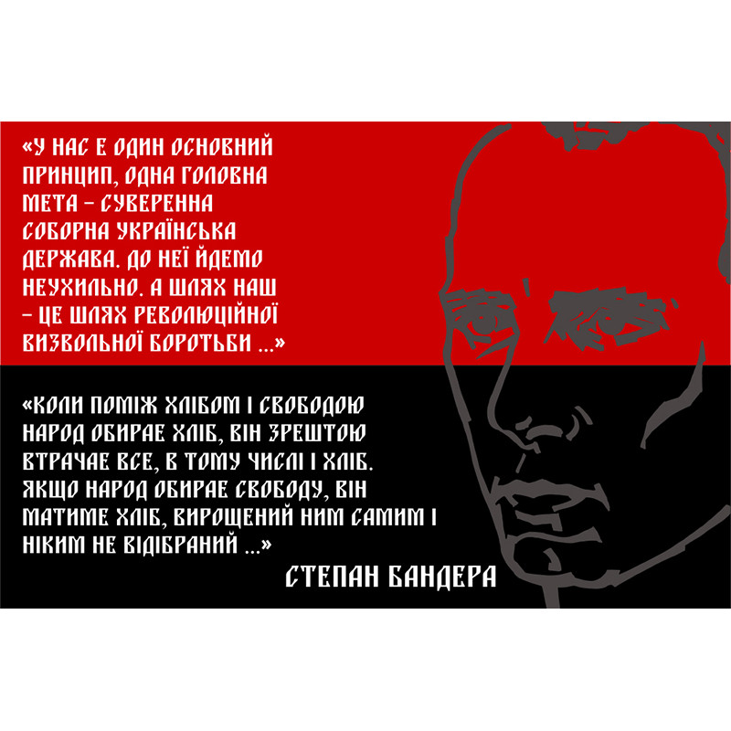 Прапор ОУН, ОУНР, УПА. Бандерівський прапор. Варіант-01 Прапор ОУН, ОУНР, УПА. Бандерівський прапор. Варіант-01