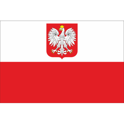 Прапор Польщі (з гербом) Прапор Польщі (з гербом)