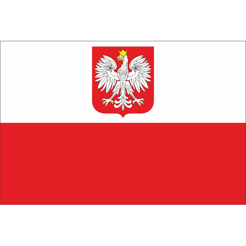 Прапор Польщі (з гербом) Прапор Польщі (з гербом)