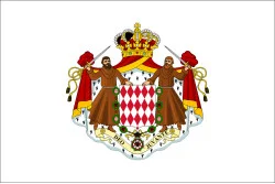 Флаг Монако (с гербом). Вариант-01 Флаг Монако (с гербом). Вариант-01