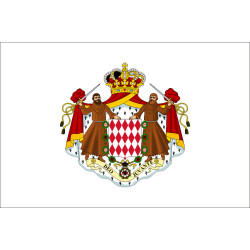 Флаг Монако (с гербом). Вариант-01 Флаг Монако (с гербом). Вариант-01