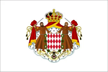 Флаг Монако (с гербом). Вариант-01 Флаг Монако (с гербом). Вариант-01