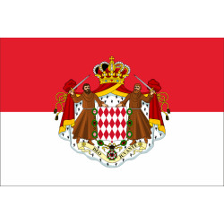 Флаг Монако (с гербом). Вариант-02 Флаг Монако (с гербом). Вариант-02