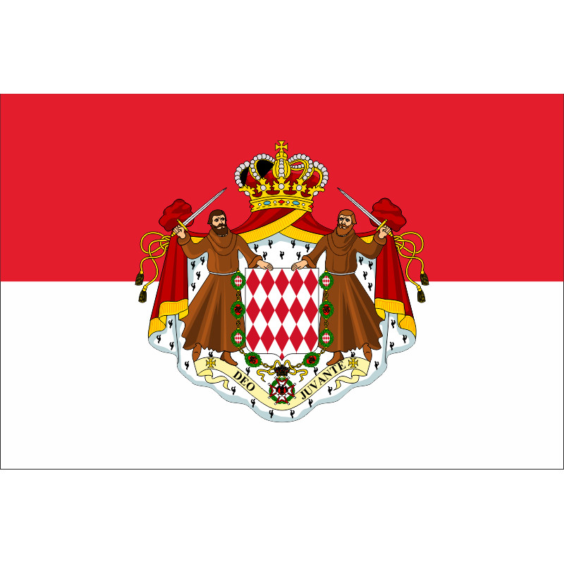 Прапор Монако (з гербом). Варіант-02 Прапор Монако (з гербом). Варіант-02