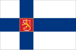 Флаг Финляндии (с гербом) Флаг Финляндии (с гербом)