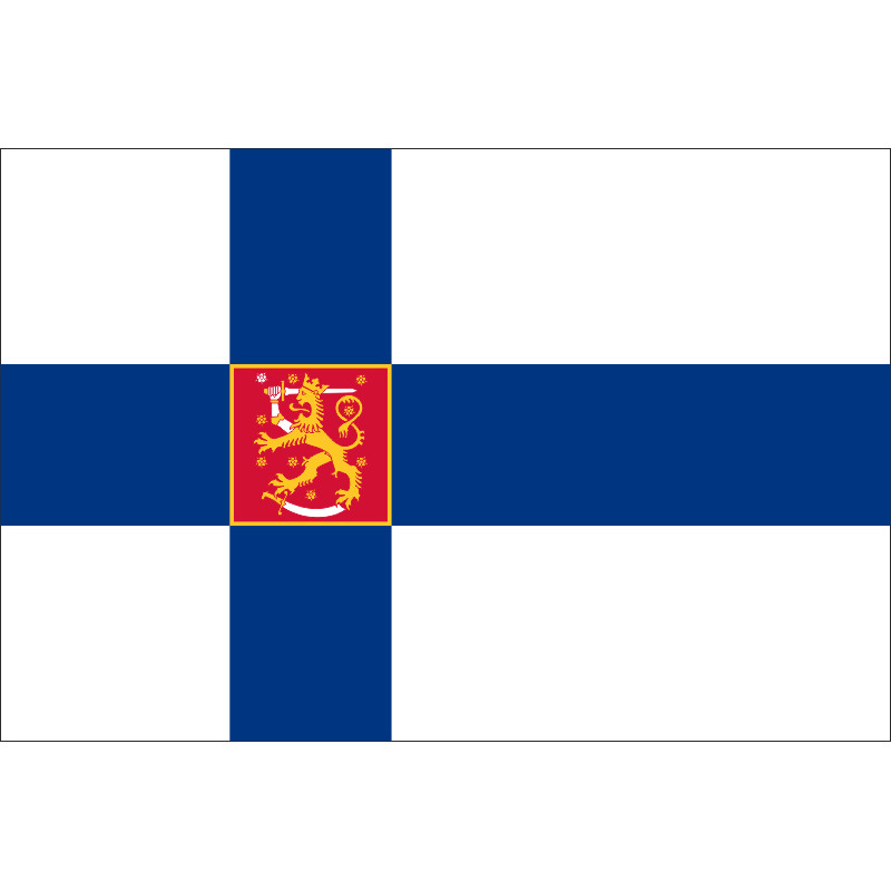 Прапор Фінляндії (з гербом) Прапор Фінляндії (з гербом)