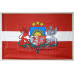 Флаг Латвии (с гербом). Вариант-02