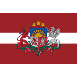 Флаг Латвии (с гербом). Вариант-02