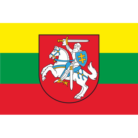 Флаг Литвы (с гербом). Вариант-02 Флаг Литвы (с гербом). Вариант-02