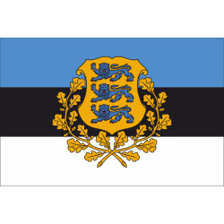 Флаг Эстонии (с гербом)