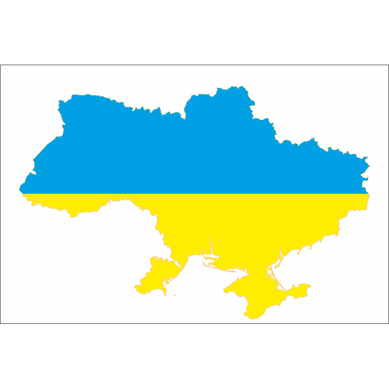 Флаг Украины на карте. Вариант-01 Флаг Украины на карте. Вариант-01