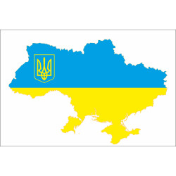 Флаг Украины на карте. Вариант-02 Флаг Украины на карте. Вариант-02