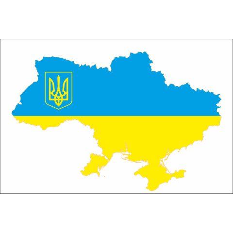 Флаг Украины на карте. Вариант-02 Флаг Украины на карте. Вариант-02