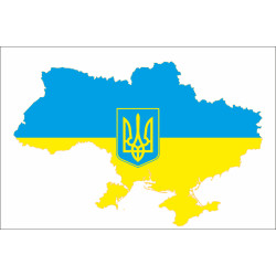 Флаг Украины на карте. Вариант-03 Флаг Украины на карте. Вариант-03