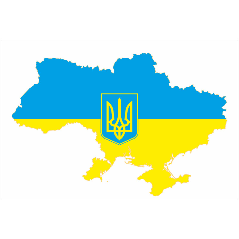 Флаг Украины на карте. Вариант-03 Флаг Украины на карте. Вариант-03