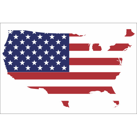Флаг США на карте Америки. Вариант-01 Флаг США на карте Америки. Вариант-01