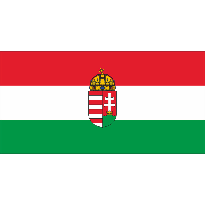 Флаг Венгрии (с гербом). Вариант-01 Флаг Венгрии (с гербом). Вариант-01